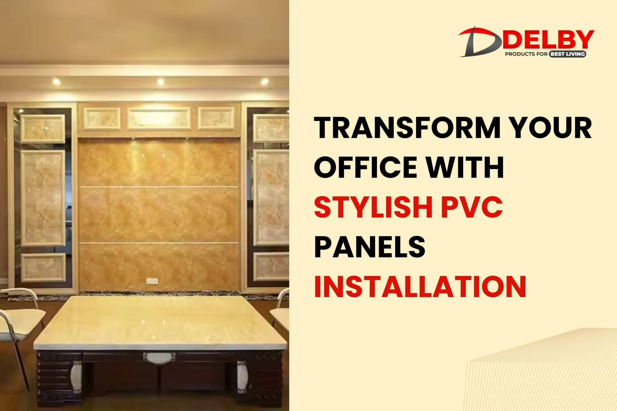 Make Your Office More Stylish with PVC Panels Installation