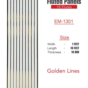 Eco Fluted Panels - 10 Flutes (Golden Lines)