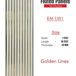 Eco Fluted Panels - 10 Flutes (Golden Lines)