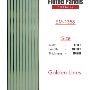 Eco Fluted Panels - 10 Flutes (Golden Lines)